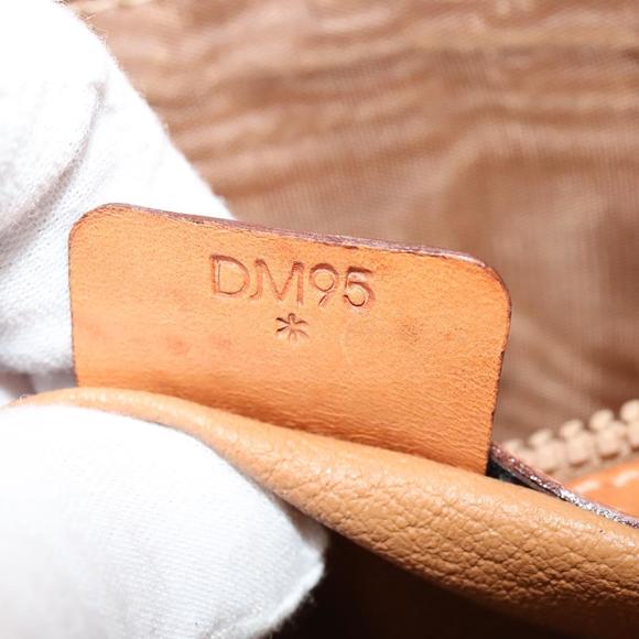 CELINE Macadam Canvas Hand Bag PVC 2way Beige Gold Auth 136202 - Picture 12 of 16